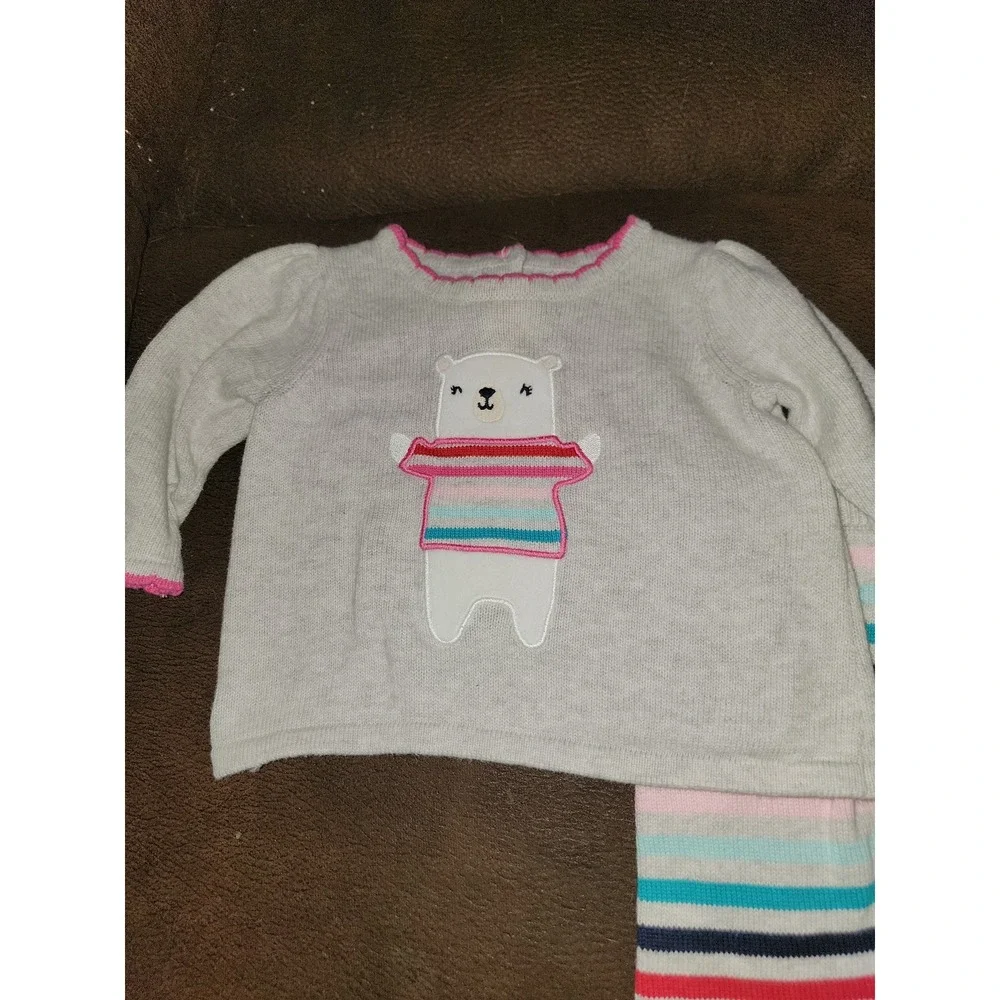 Gymboree layette line polar bear top and leggings size 3 6 months‎